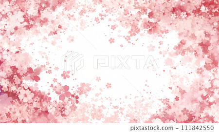 框架與飄落的櫻花花瓣 111842550