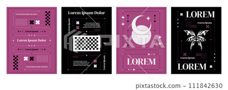 Poster template in y2k style 111842630