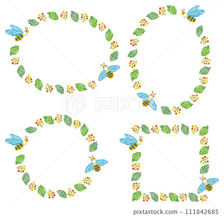 葉子和蜜蜂框架集 葉子和蜜蜂框架集 111842685