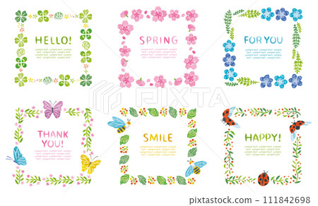 春季植物花卉昆蟲框架套裝 春季植物花卉昆蟲框架套裝 111842698