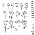 Roses design elements 111842756