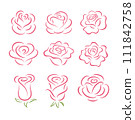Roses design elements 111842758