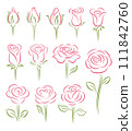 Roses design elements 111842760
