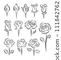 Roses design elements 111842762