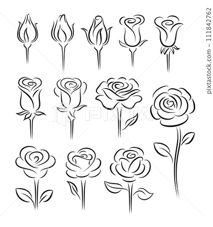 Roses design elements Roses design elements 111842762