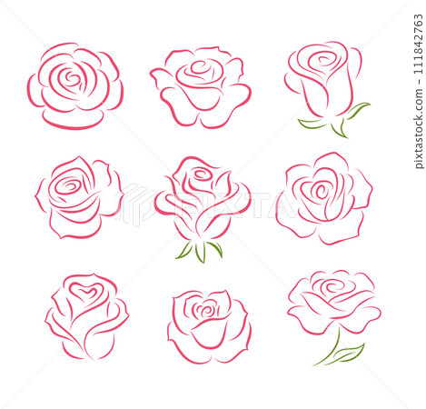 Roses design elements Roses design elements 111842763