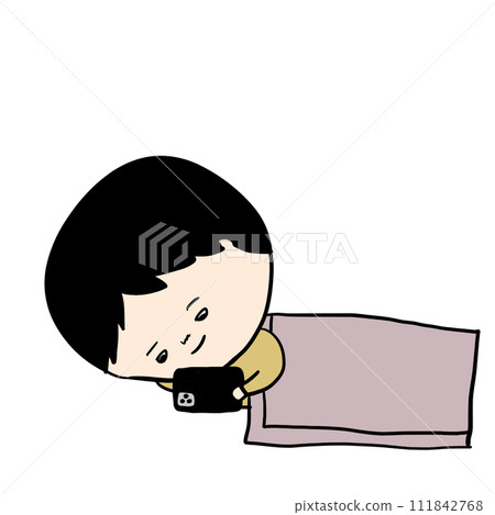 People who stay up late and look at their smartphones 111842768