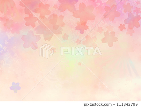 櫻花背景留言卡 111842799