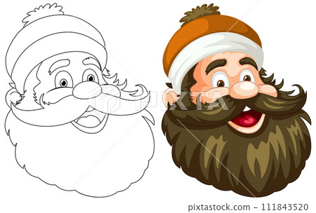 "Jolly Bearded Characters in Winter Attire" 111843520