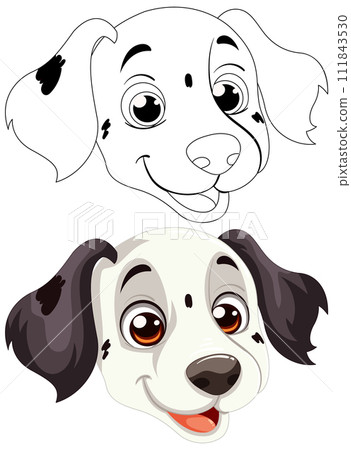 Cheerful Cartoon Dalmatian Illustration 111843530