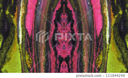 Paint drip glitter fluid texture sparkling ink mix 111844240