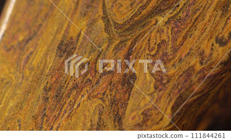 Glitter ink drip paint mix water black golden flow 111844261