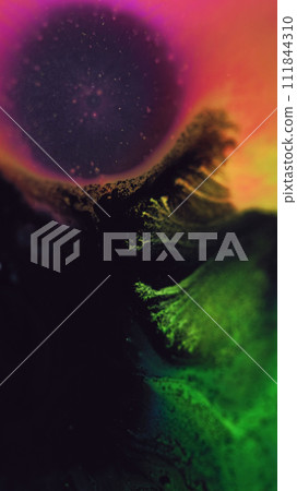 Paint drop ink spill color gradient splatter flow 111844310