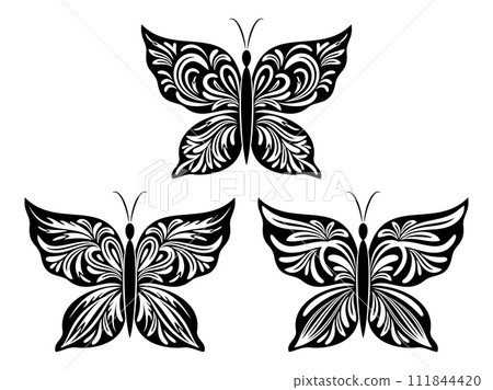 Butterflies Silhouettes 111844420
