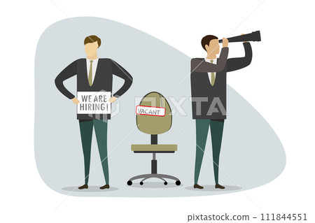 Businessmen are hiring, human resource recruitment concept, 111844551