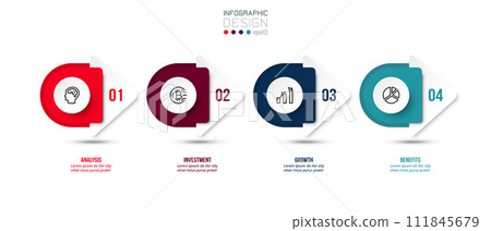 Infographic template business concept with step. 111845679