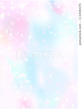 Vague cherry blossoms and blue sky 111846470