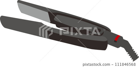 扁平設計的黑色燙髮器 扁平設計的黑色燙髮器 111846568
