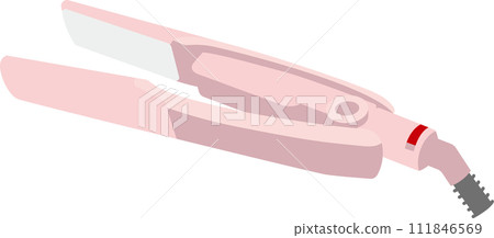 平面設計的粉紅色燙髮器 平面設計的粉紅色燙髮器 111846569