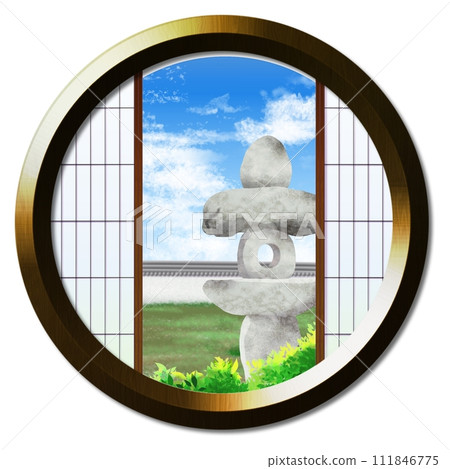 從圓窗可見鬼燈籠 111846775