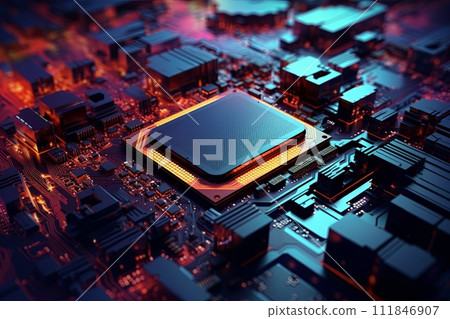 computer chip concept abstract 3d image technology computer chip concept abstract 3d image technology 111846907