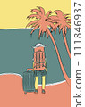 Backpacker image illustration/neutral color 111846937