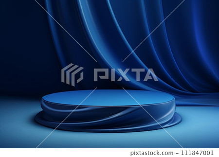 Blue podium background in luxury style. Blue podium background in luxury style. 111847001