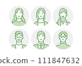 Simple icons of men and women 111847632