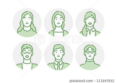 Simple icons of men and women 111847632