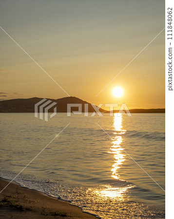 Beautiful sunset at Portnoo Narin beach in County Donegal - Ireland Beautiful sunset at Portnoo Narin beach in County Donegal - Ireland 111848062