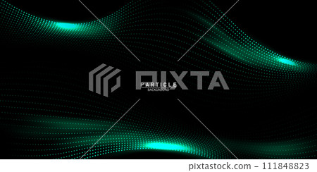 point flow particle wave curve pattern concept of technology modern illustrations 111848823
