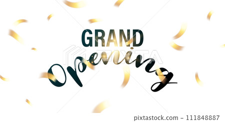 Design your opening card with vector illustrations. elegant business banner template 111848887