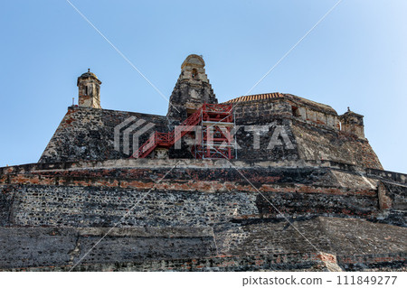 Castle Fortress San Felipe de Barajas Fort, Cartagena de Indias, Caribbean coast of Colombia. 111849277