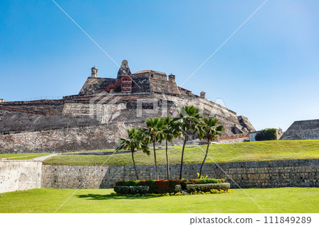 Castle Fortress San Felipe de Barajas Fort, Cartagena de Indias, Caribbean coast of Colombia. 111849289