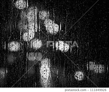 Water drops and glass 111849926