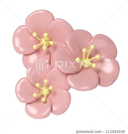 3d pastel pink corner cherry flowers, botanical spring arrangement, floral clip art, bouquet element decor illustration 3d pastel pink corner cherry flowers, botanical spring arrangement, floral clip art, bouquet element decor illustration 111850109