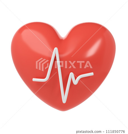 3d red heart with cardio line symbol icon aid donation, medical and healthcare laboratory logo concept. Cartoon minimal style render illustration 3d red heart with cardio line symbol icon aid donation, medical and healthcare laboratory logo concept. Cartoon minimal style render illustration 111850776