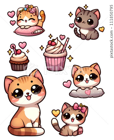 cat, cartoon, character 111850795