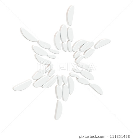 3d illustration of Christmas winter icon snowflake on isolated white background. glossy surface. Happy New Year Decoration Holiday element for web design, greeting card 3d illustration of Christmas winter icon snowflake on isolated white background. glossy surface. Happy New Year Decoration Holiday element for web design, greeting card 111851458