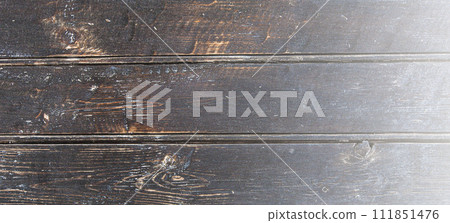 Old texture painted wooden boards on sunlight 111851476