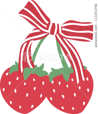 Coquette strawberries with bow Coquette strawberries with bow 111851798