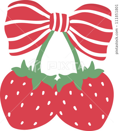 Coquette strawberries with bow 111851801