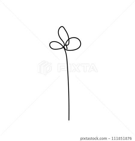 Black and white background. continuous line doodle floral outline. Black and white background. continuous line doodle floral outline. 111851876