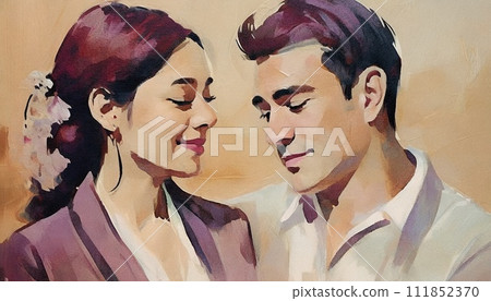 熱戀中的戀人插畫 111852370