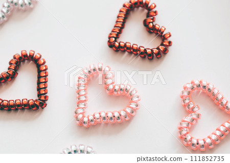 Heart symbol conceptual St. Valentine's day background. Heart love and passion symbols 111852735