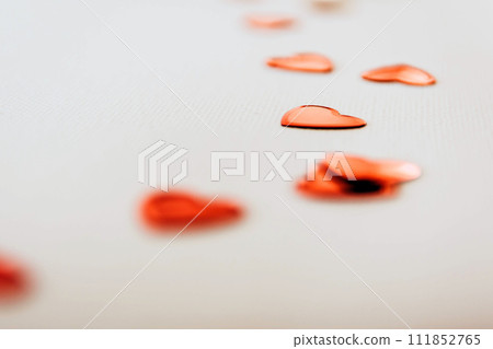 Heart symbol conceptual St. Valentine's day background. Heart love and passion symbols 111852765