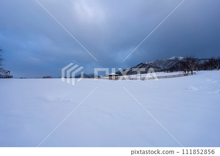 Winter scenery of Hiruzen Farm Winter scenery of Hiruzen Farm 111852856