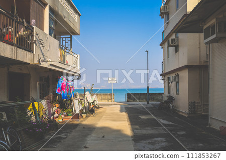 an alley on the island of Peng Chau Jan 6 2024 an alley on the island of Peng Chau Jan 6 2024 111853267