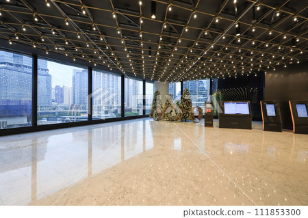 Modern glass corridor office interior with window Dec 31 2023 Modern glass corridor office interior with window Dec 31 2023 111853300