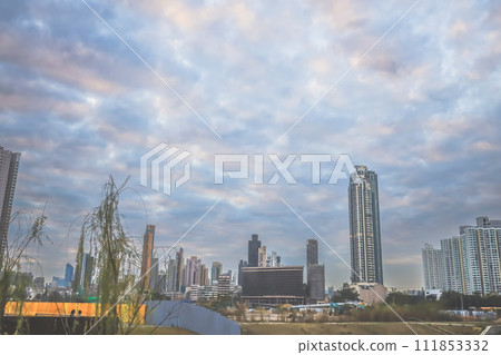 Busy Metropolis with High-Rise Buildings and a Crowded Dec 31 2023 Busy Metropolis with High-Rise Buildings and a Crowded Dec 31 2023 111853332